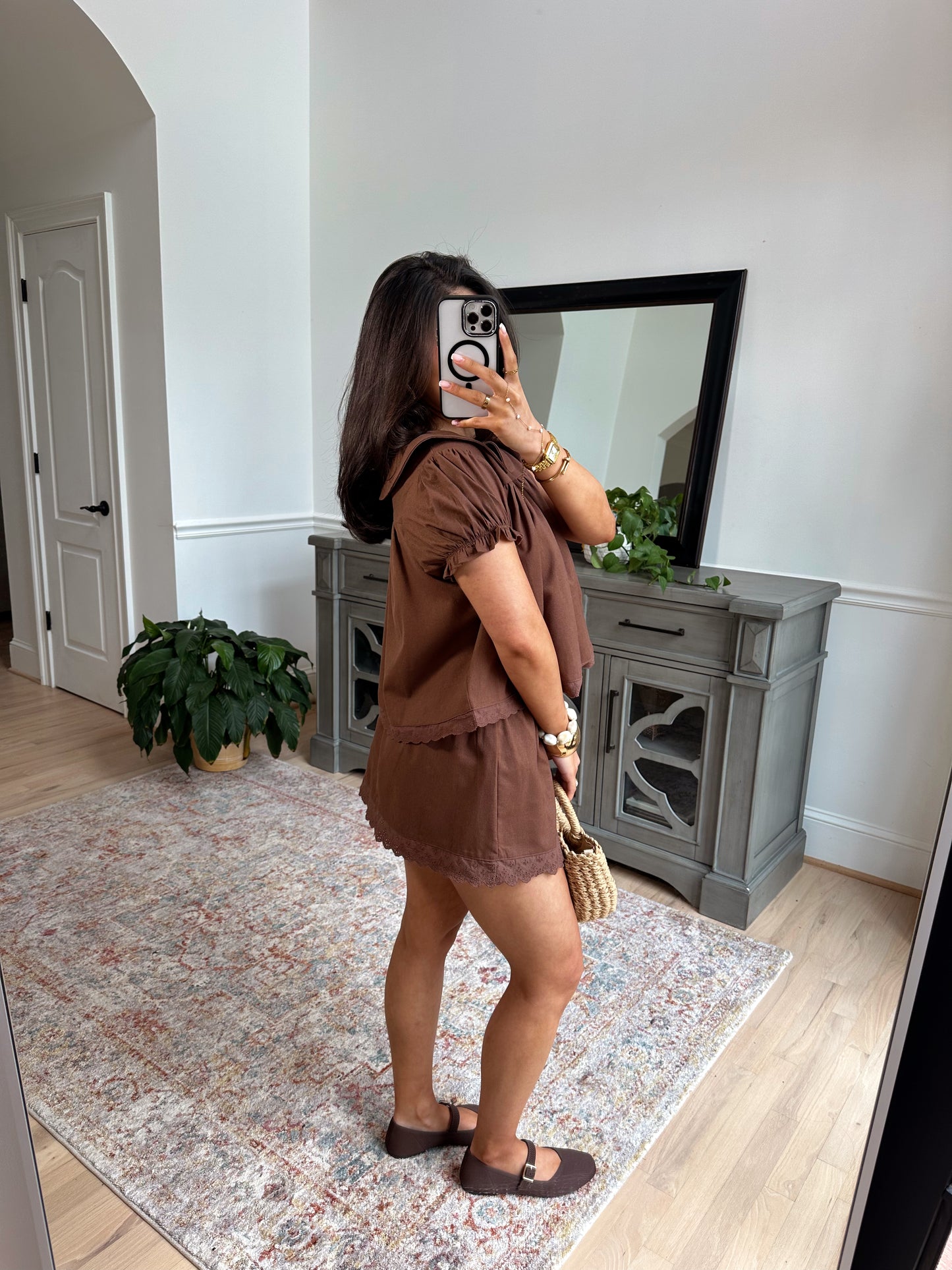 Cocoa Lace Top & Skort Set