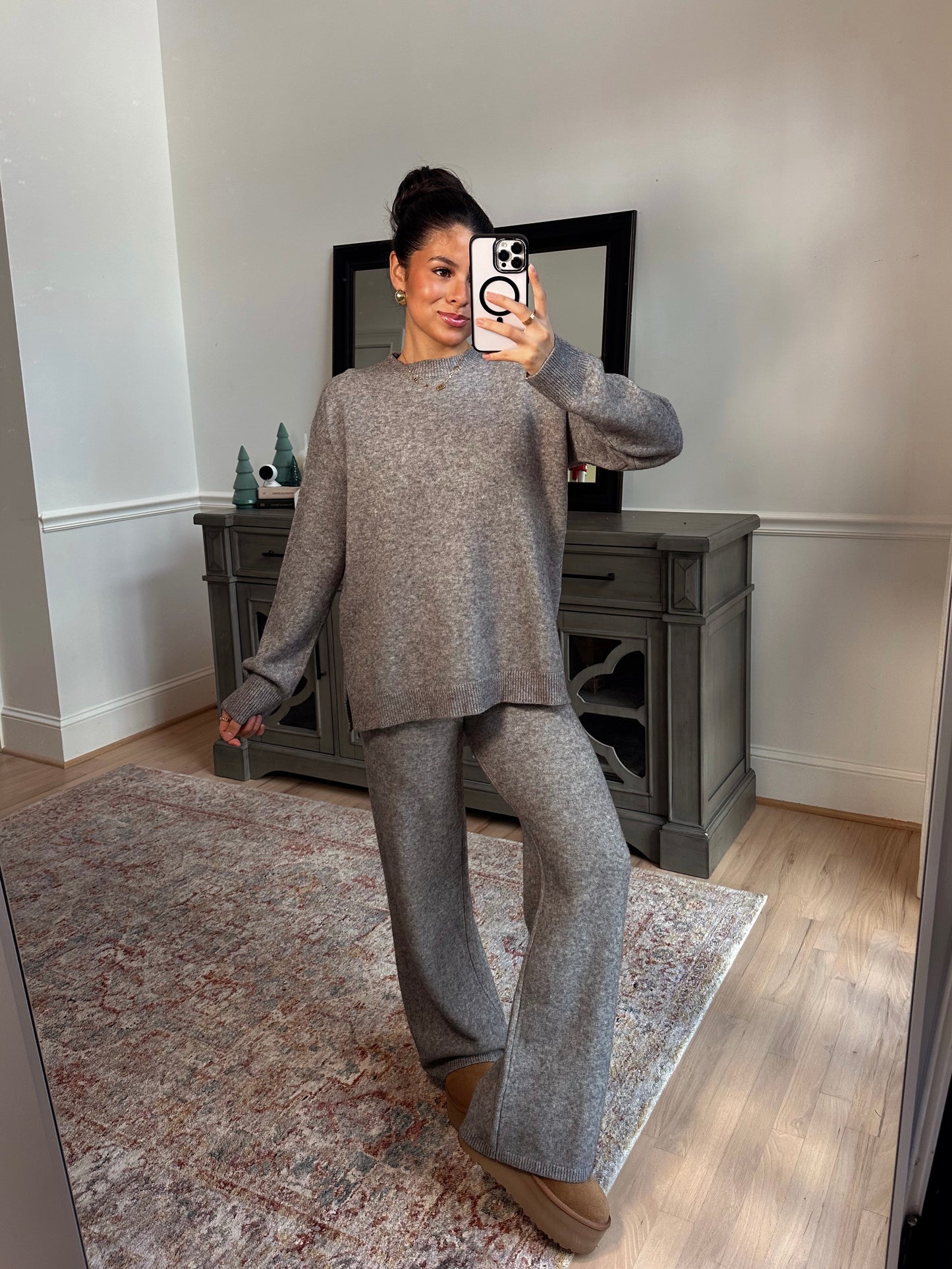 Snowed-In Grey Sweater Set