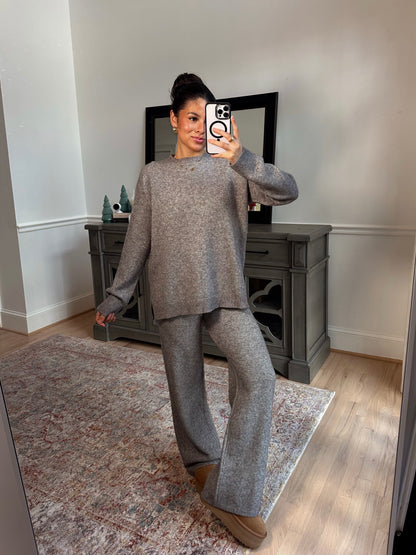 Snowed-In Grey Sweater Set