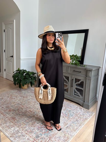 Midnight in Monaco Silk Dress