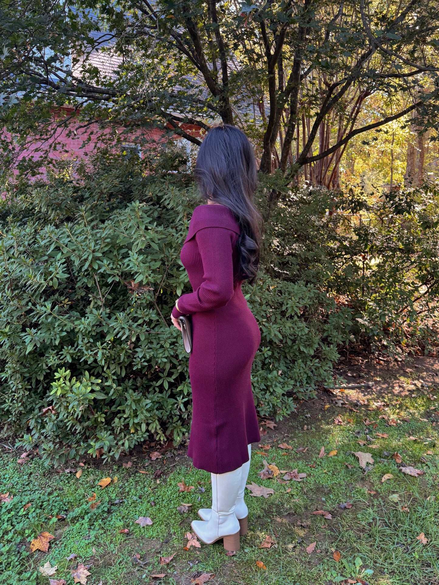Serving Looks Sweater Midi Dress