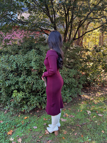 Serving Looks Sweater Midi Dress