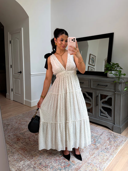 Lovely in Dots Bow Midi Dress