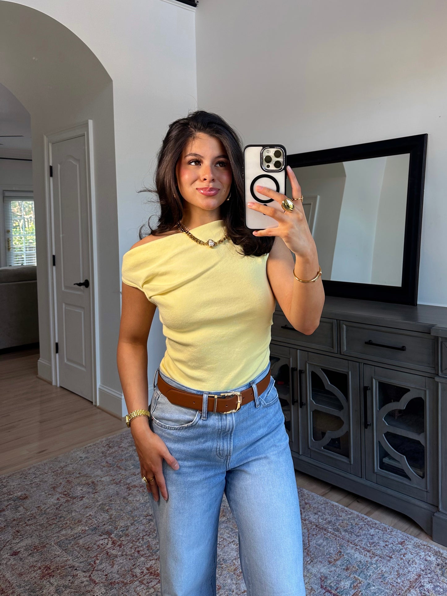 Lemon Crush Off-Shoulder Tank