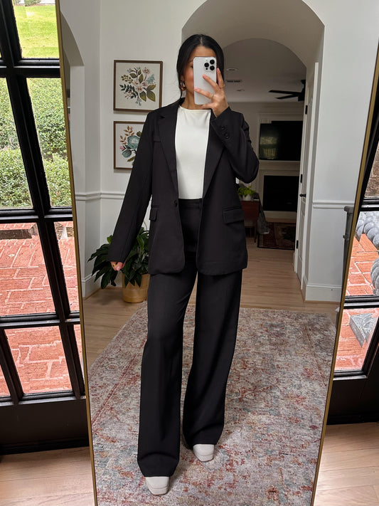Black Blazer & Trouser Set