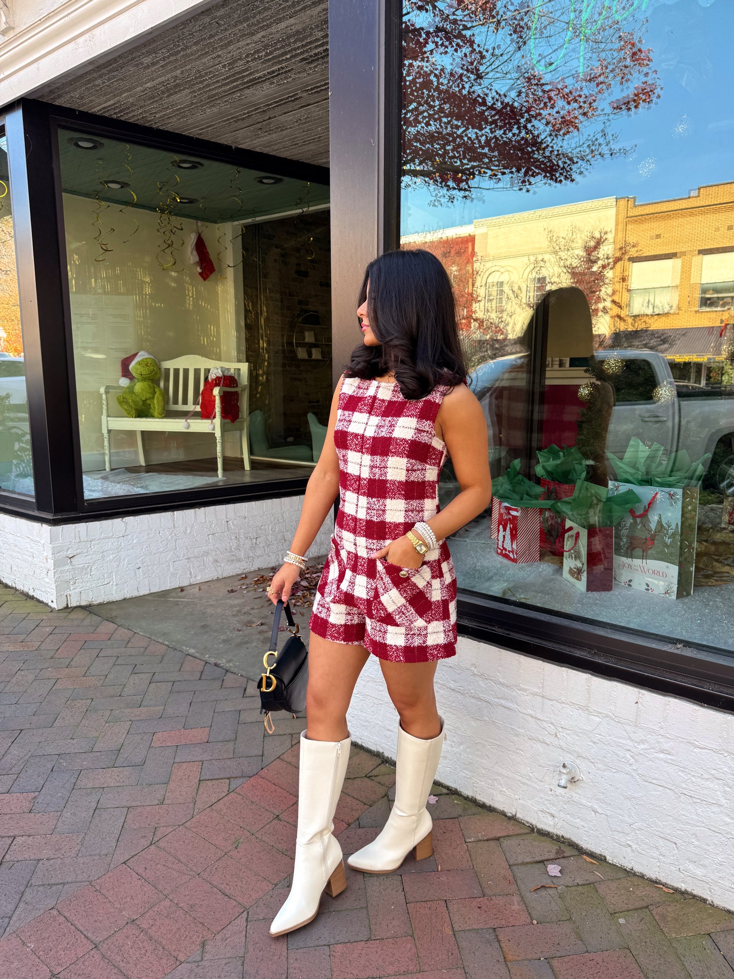 The Noel Tweed Romper