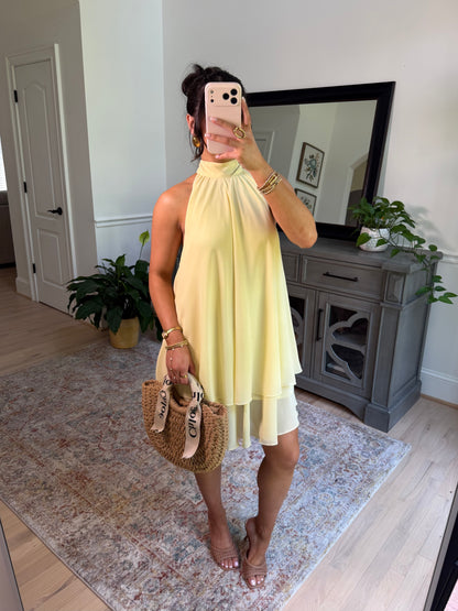Sunshine Halter Flowy Dress