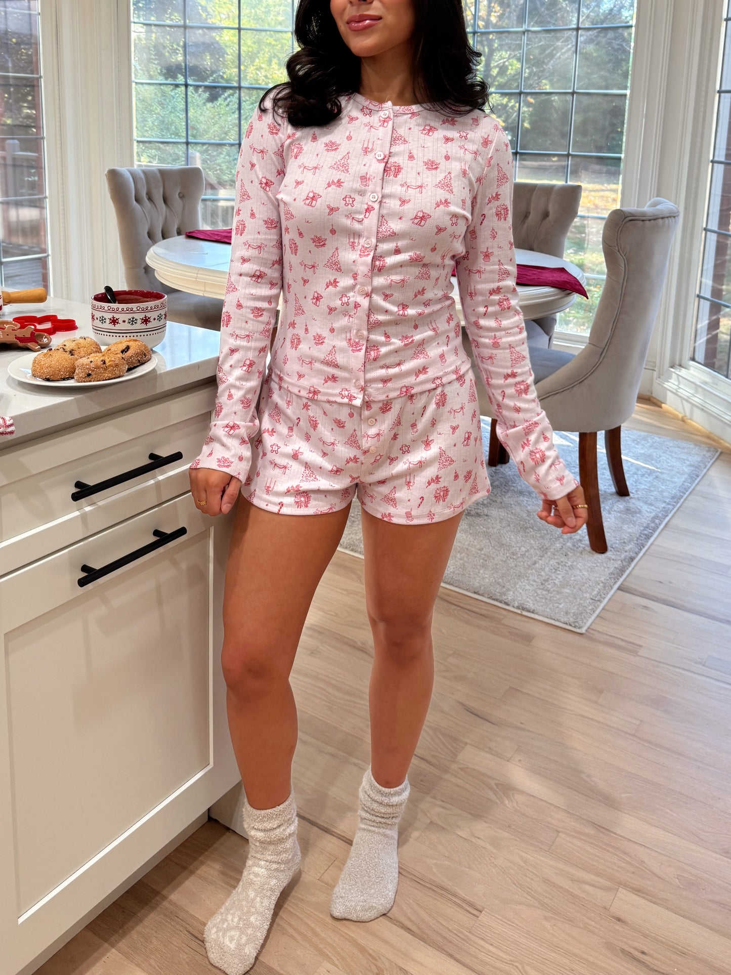 Pink Girly Christmas Pajamas