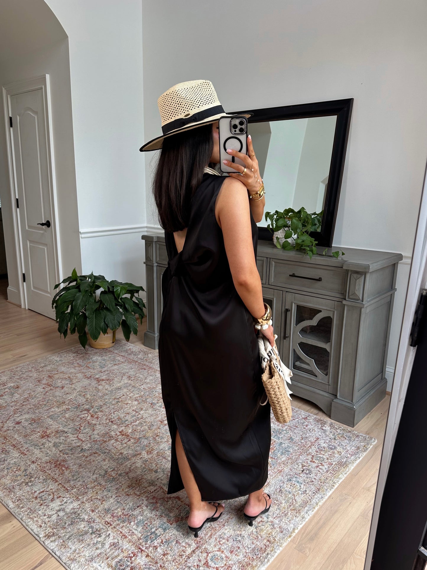 Midnight in Monaco Silk Dress