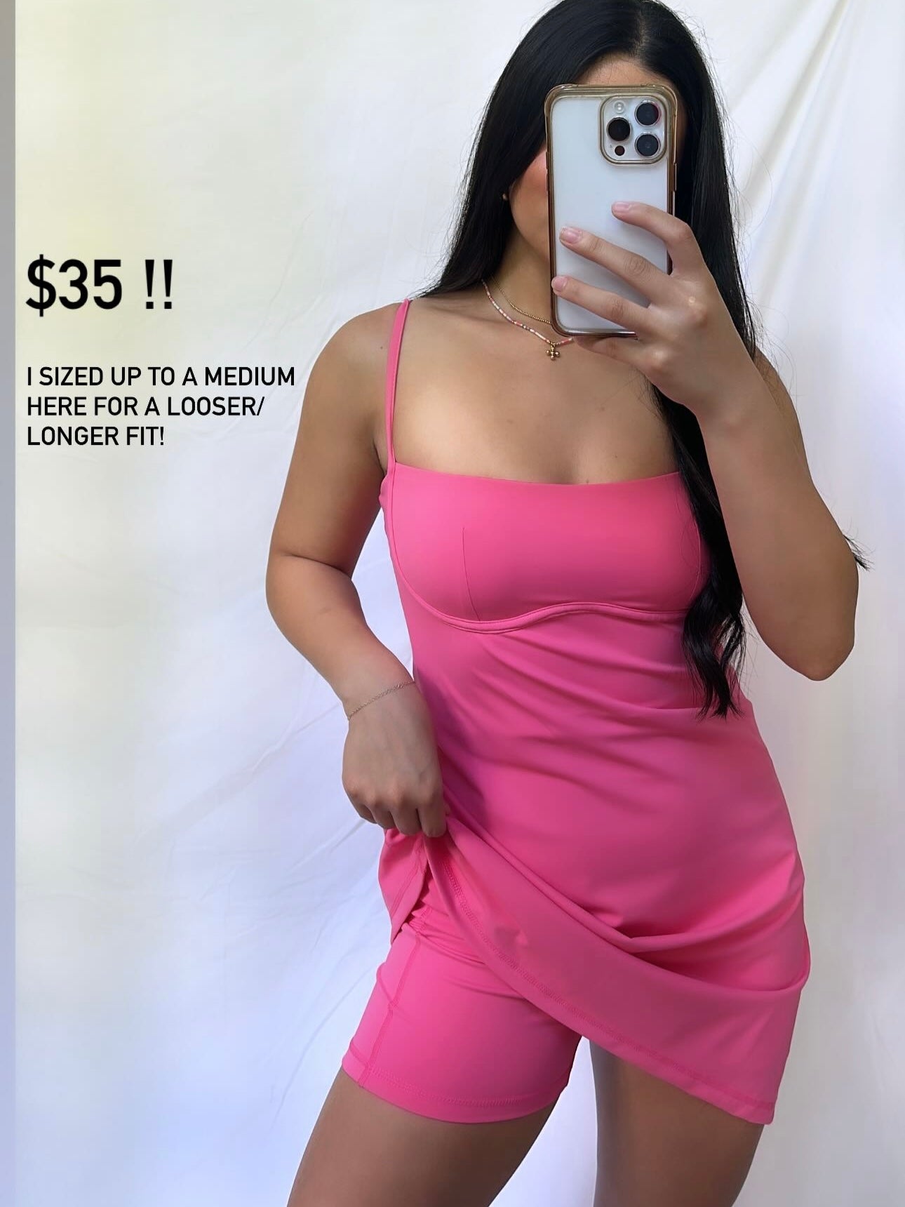 Hot Pink Active Romper Dress