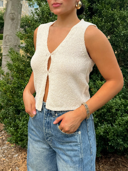 Beige Knit Vest