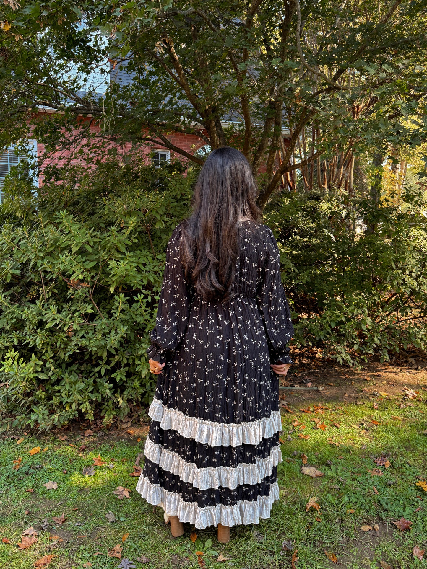 Midnight Garden Midi Dress