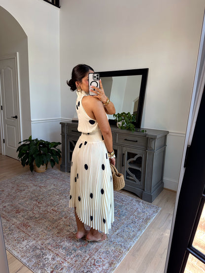 Marquise Polka Midi Dress