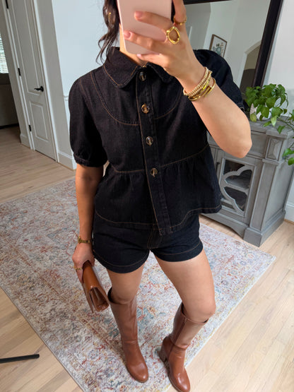 Kensington Black Denim Set