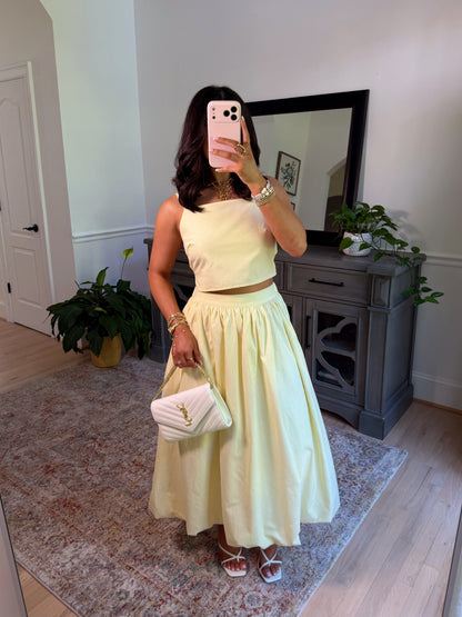 Limoncello Striped Top & Skirt Set