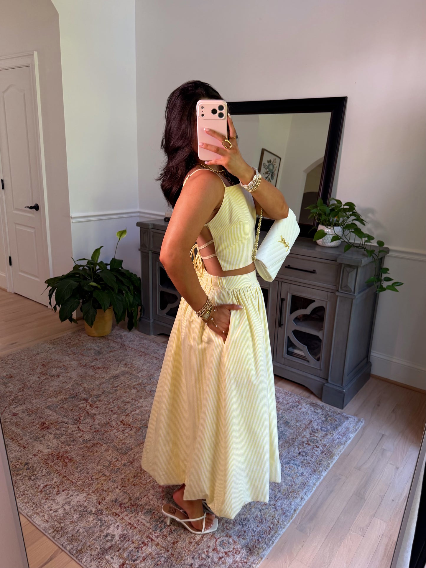 Limoncello Striped Top & Skirt Set