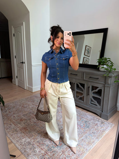 Downtown Girl Denim Top