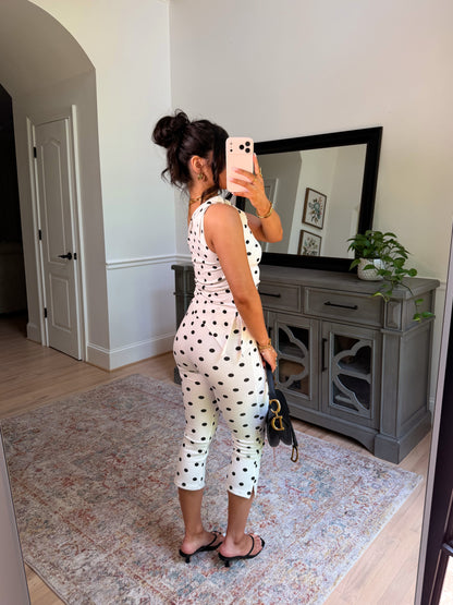 Main Character Polka Dot Capri Set