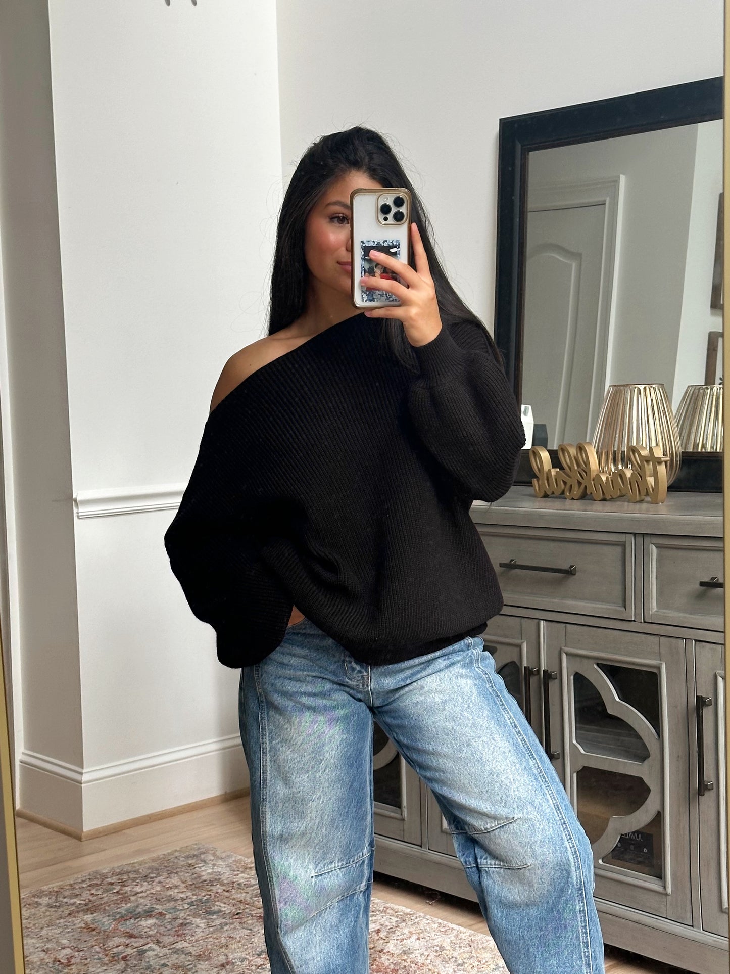 Black Slouchy Sweater