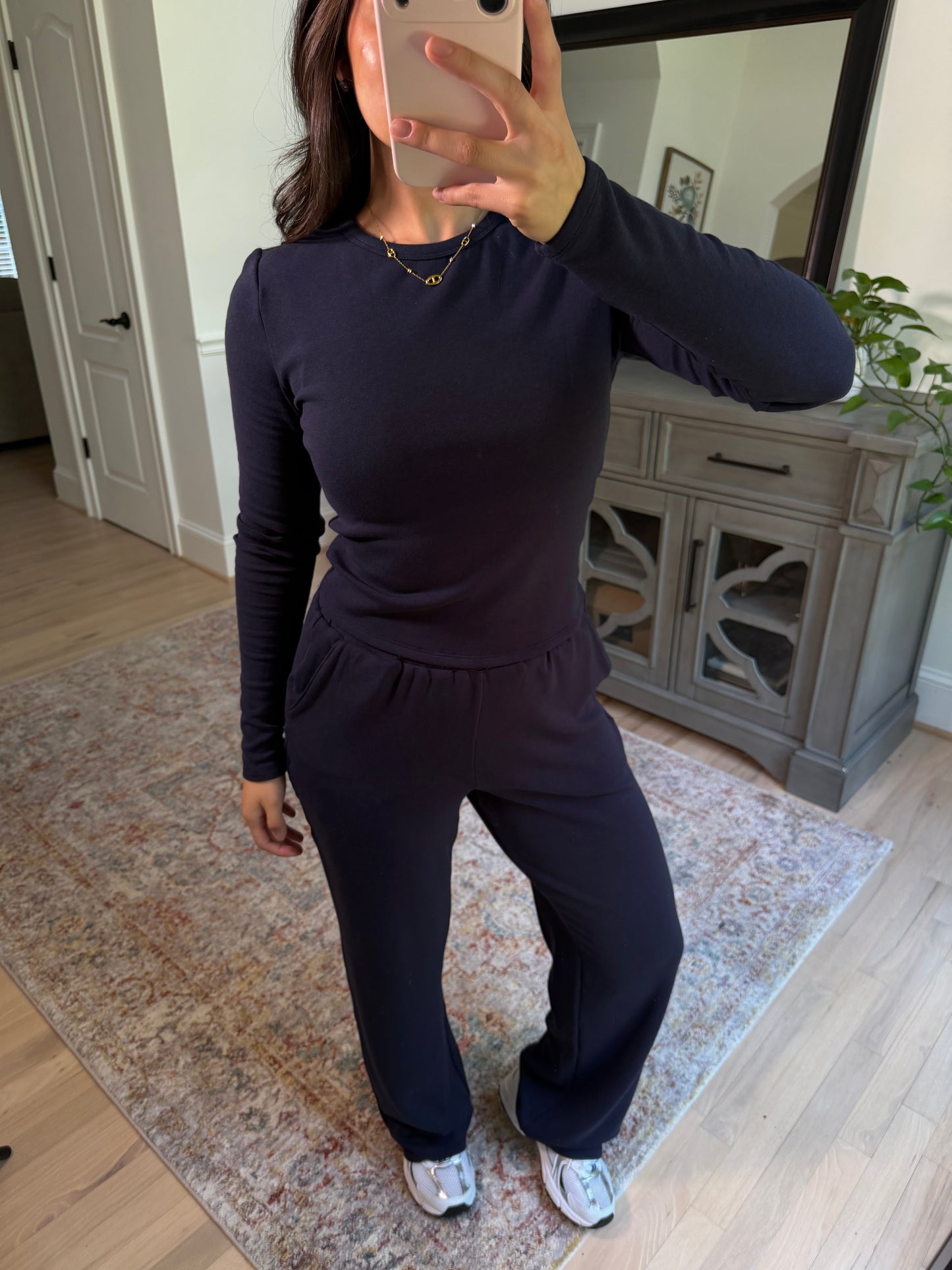 Remi Navy Top & Pants Set