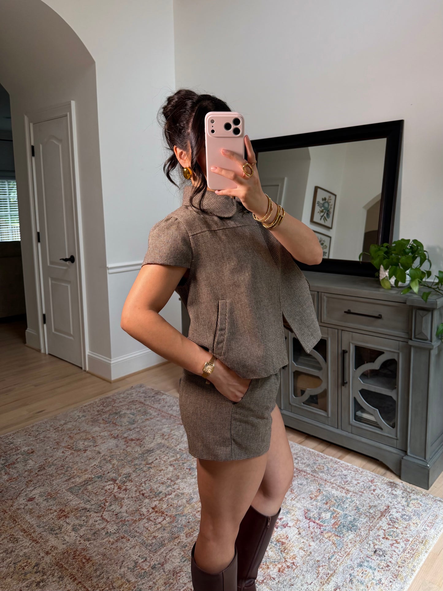 The Blair Houndstooth Shorts