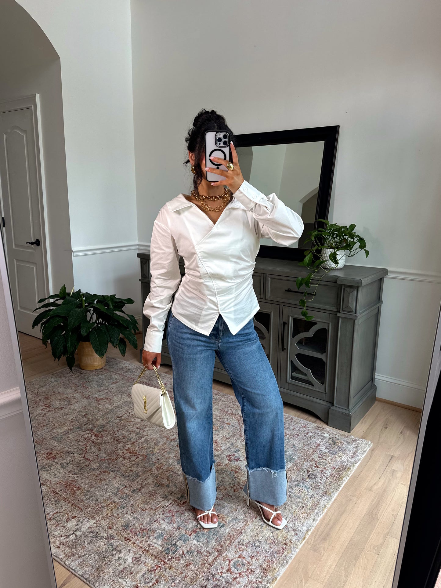 Darling Mid-Rise Wide Cuffed Jeans