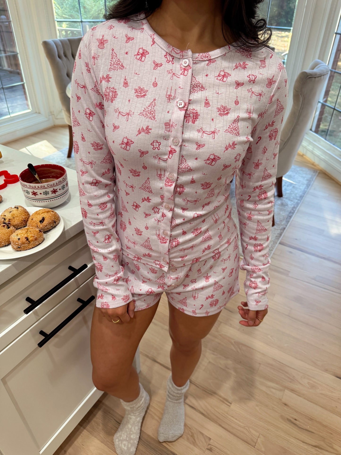 Pink Girly Christmas Pajamas