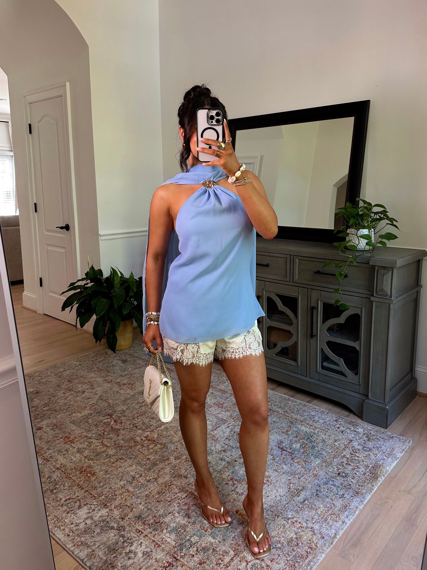 Golden Tide Drape Top