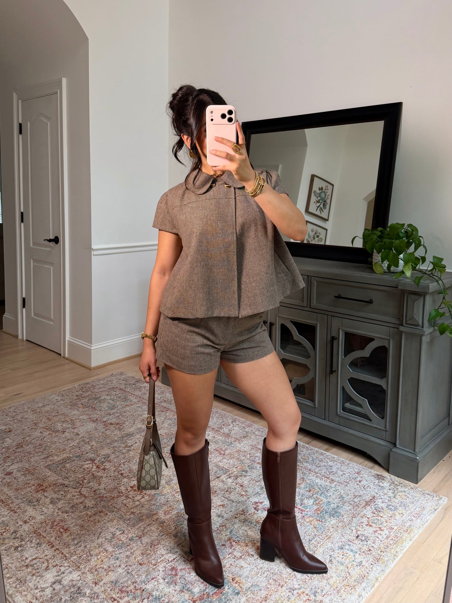 The Blair Houndstooth Top