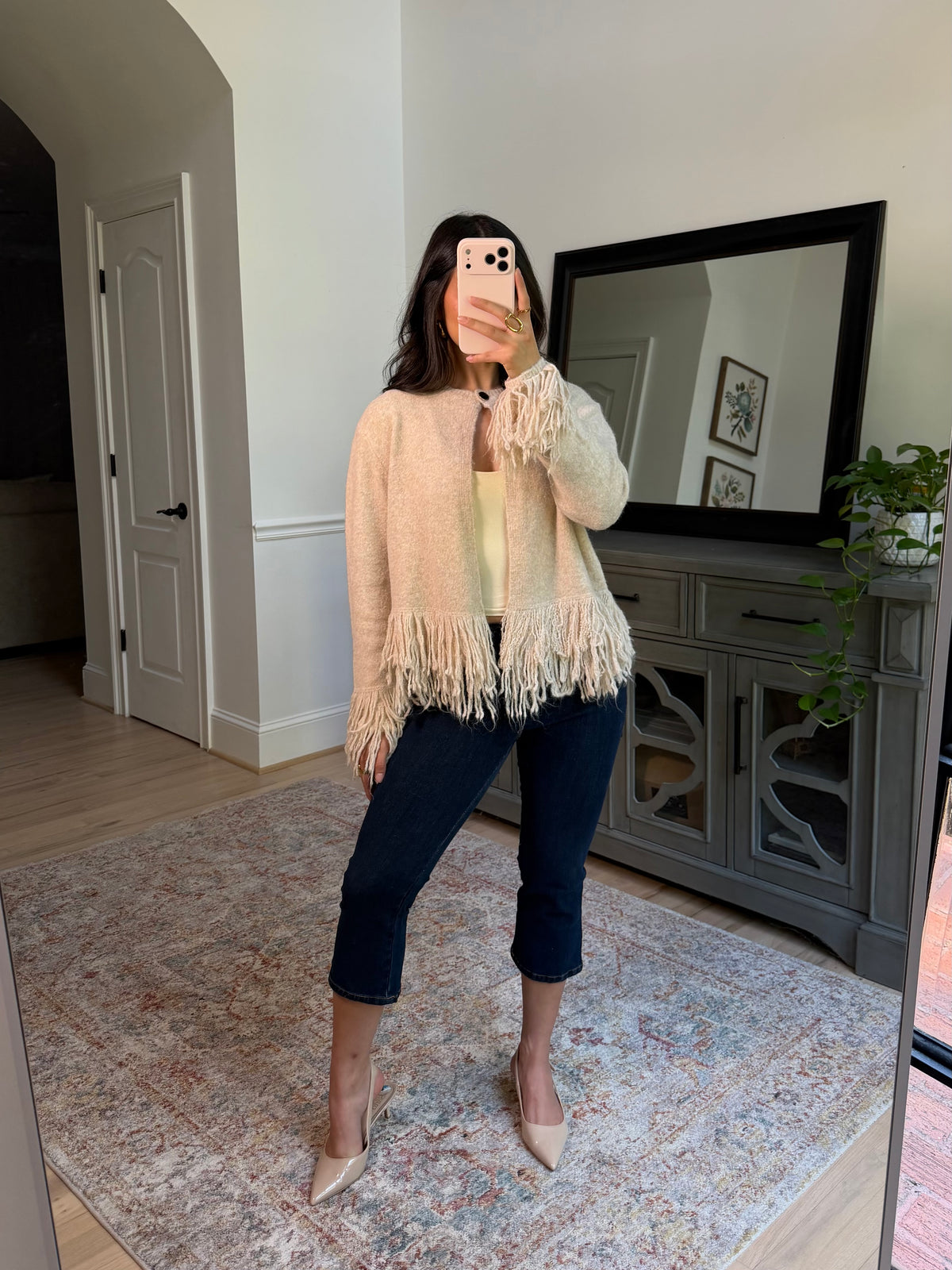 Oatmeal Fringe Cardigan
