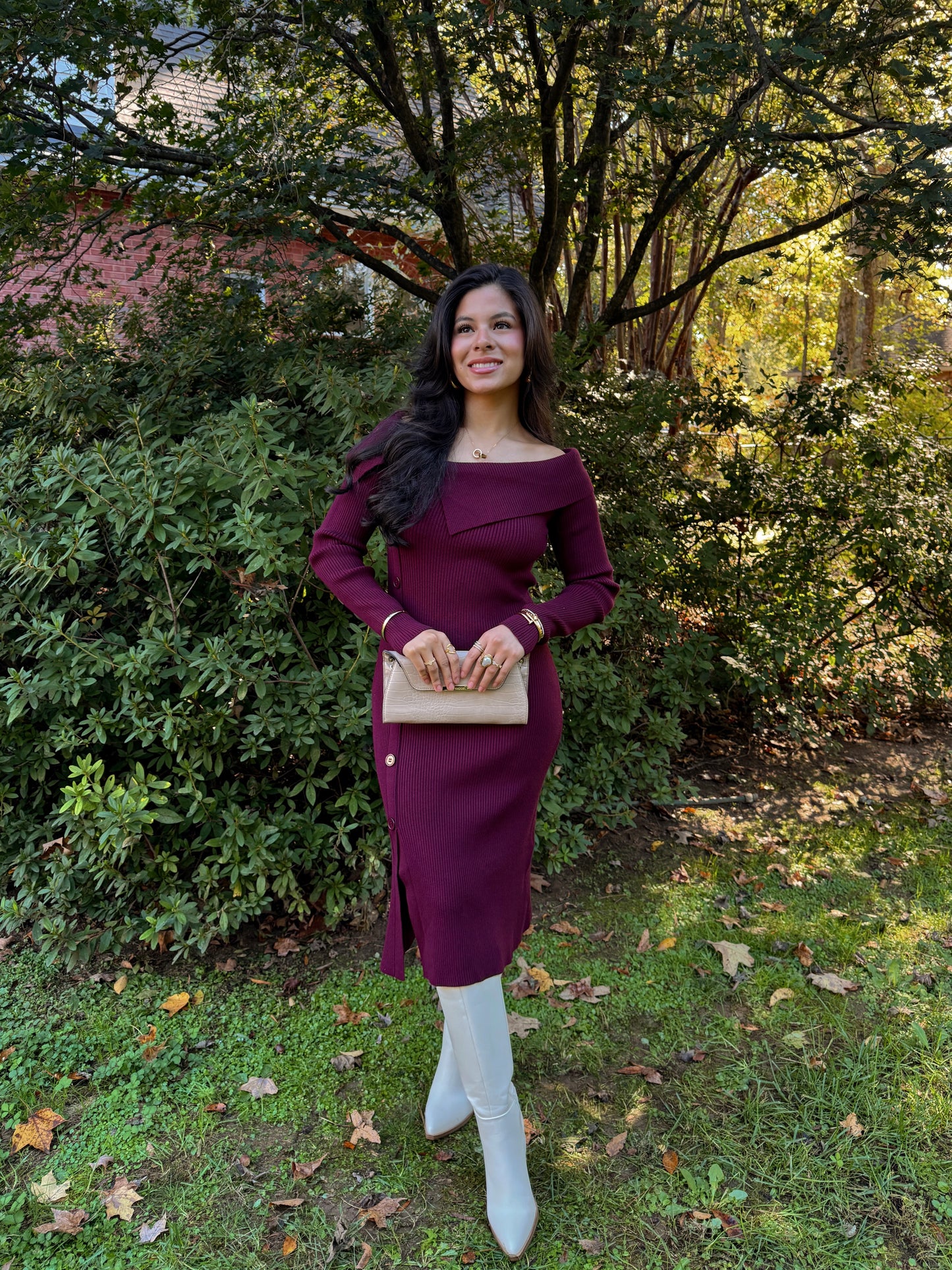 Serving Looks Sweater Midi Dress