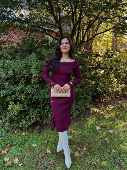 Serving Looks Sweater Midi Dress