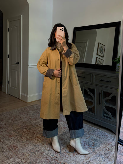 Oxford Tan Plaid Coat