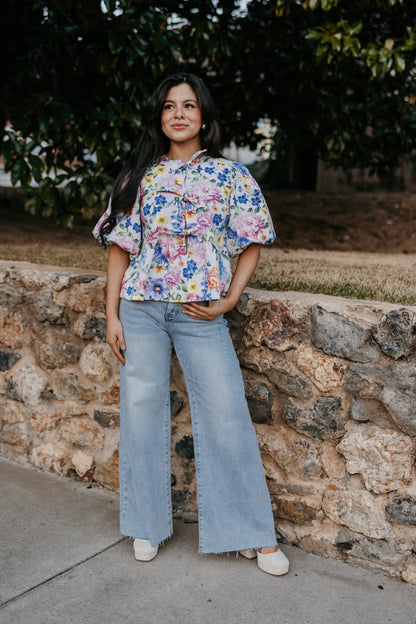 Light Wash Wide Leg Jeans
