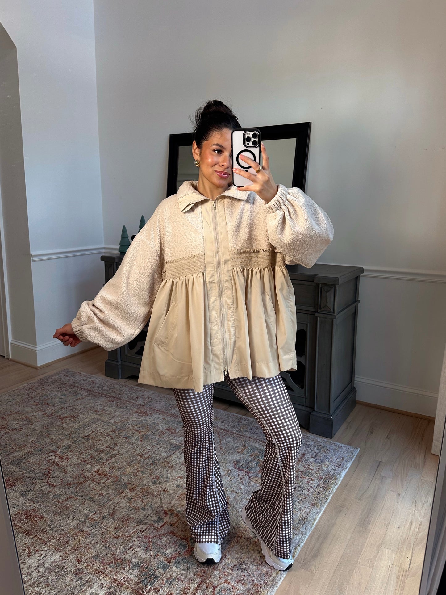 Sugar Cookie Fleece Zip-Up Babydoll Jacket