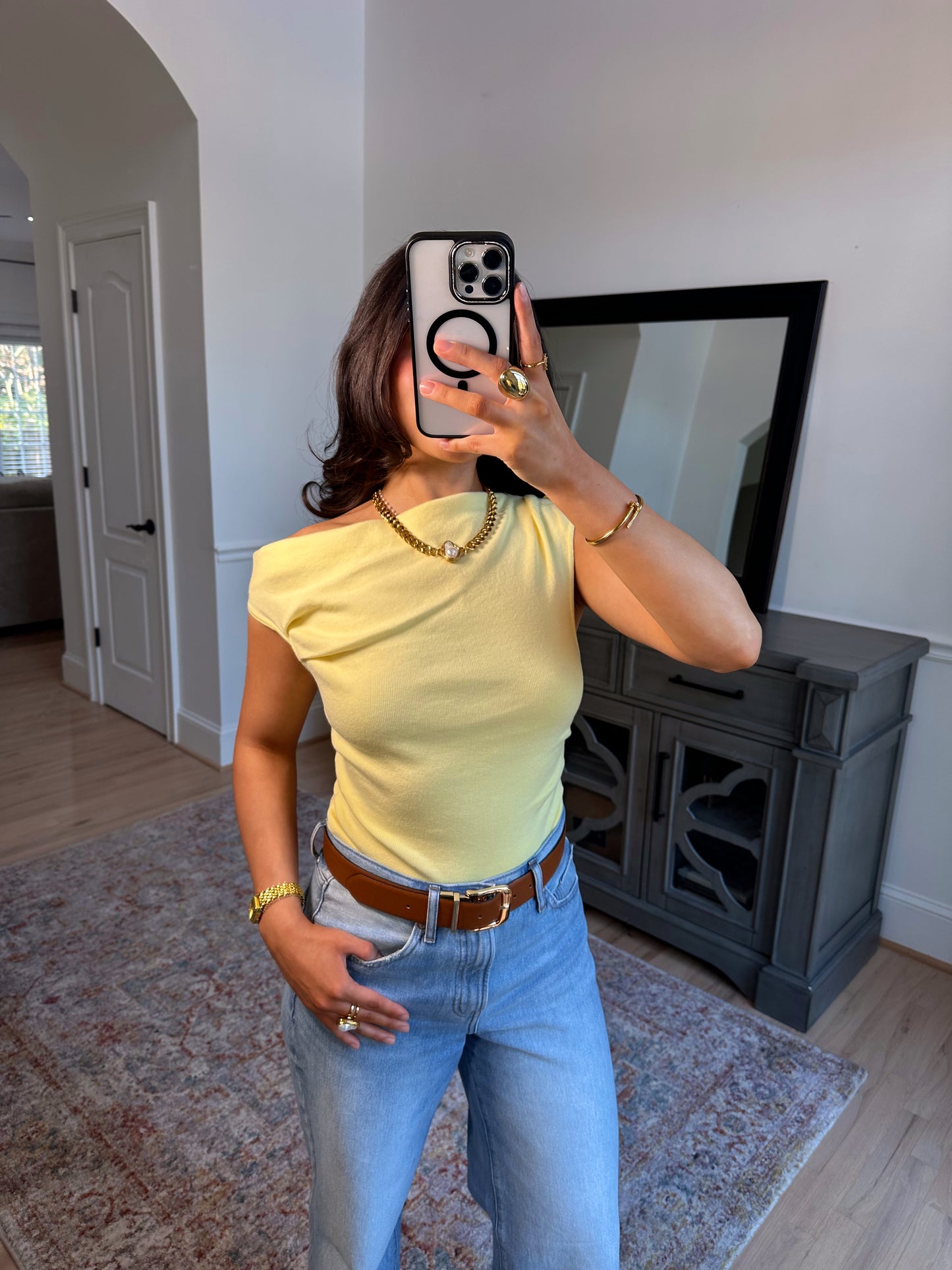Lemon Crush Off-Shoulder Tank