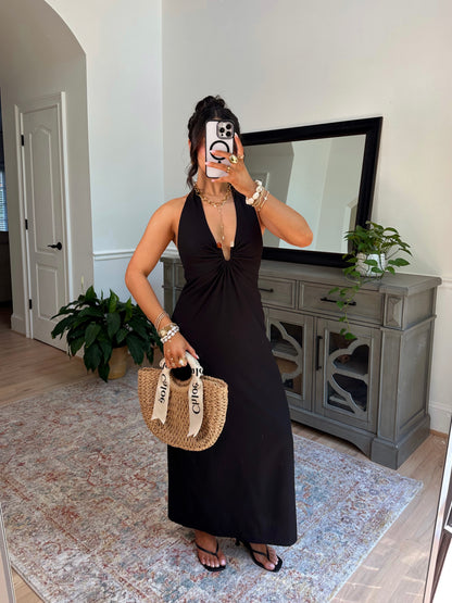 Island Muse Beaded Halter Dress