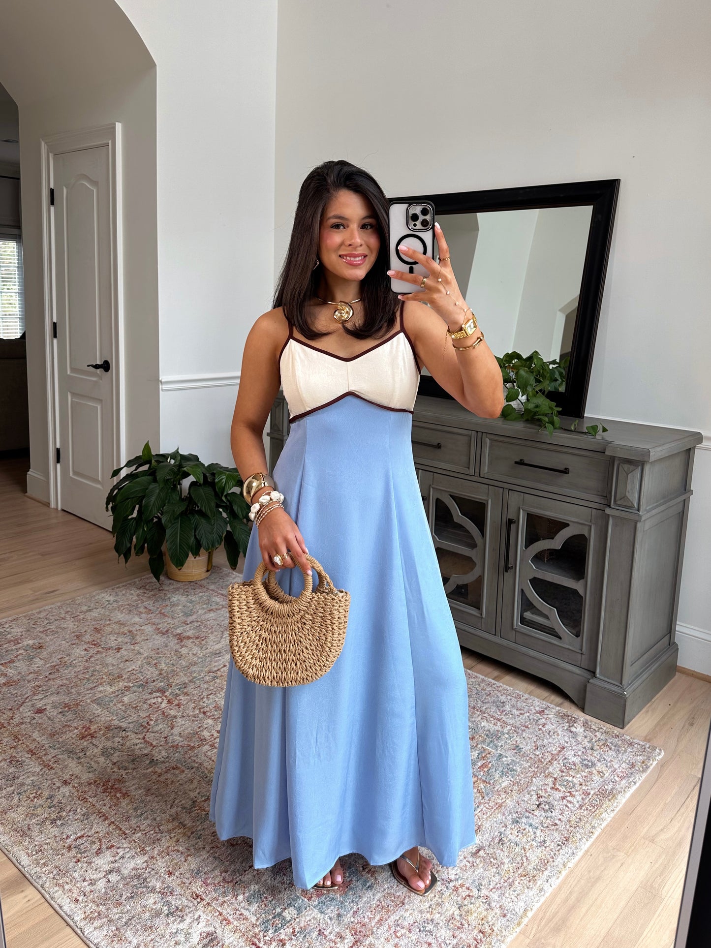 Santorini Breeze Midi Dress
