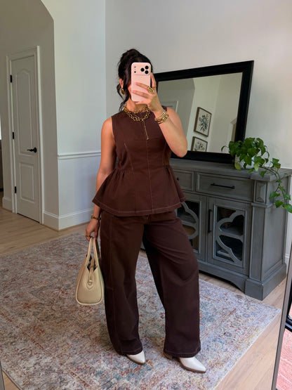 Espresso Date Pants