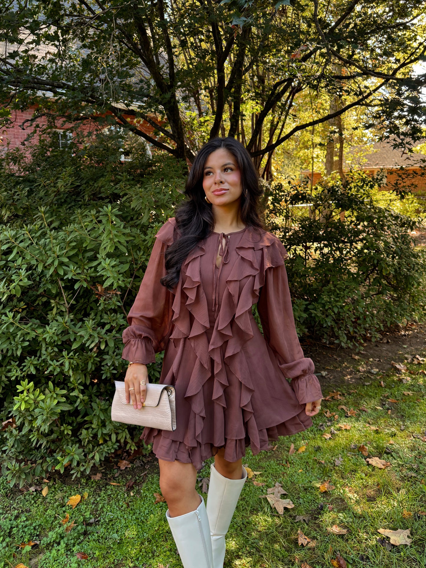Cinnamon Dolce Ruffle Dress