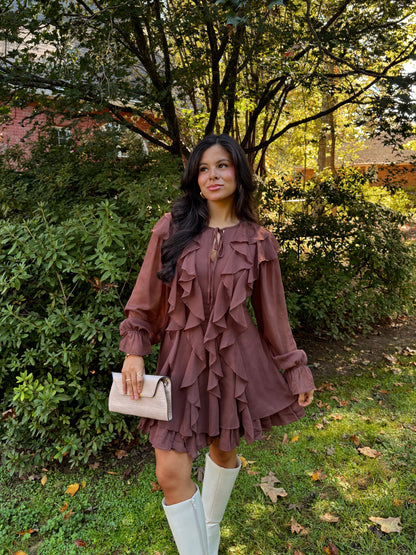 Cinnamon Dolce Ruffle Dress