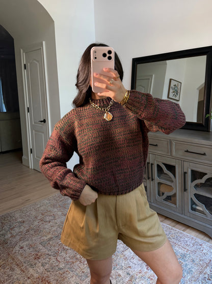Mahogany Hues Knit Sweater