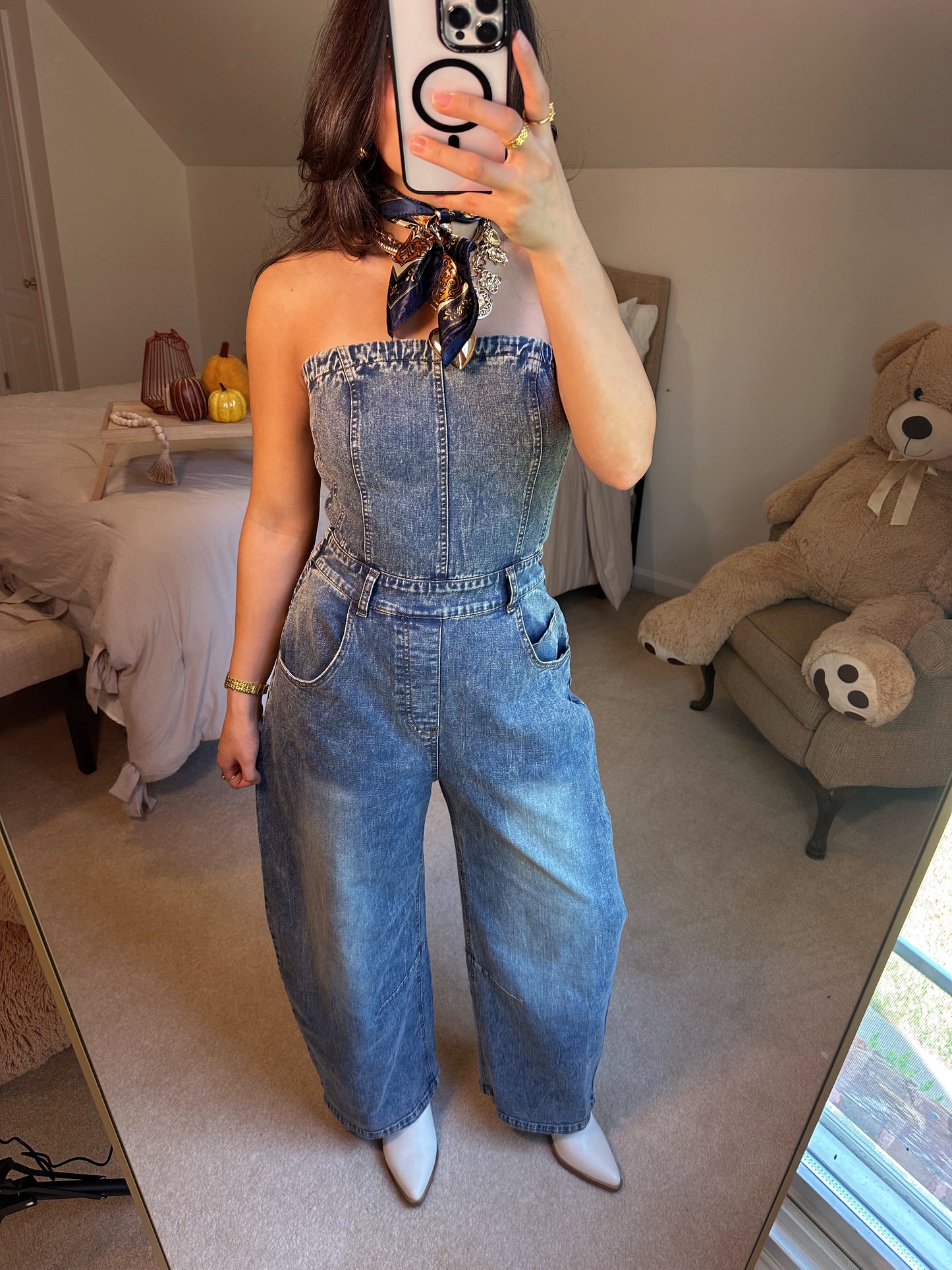 Downtown Denim Barrel Jumpsuit