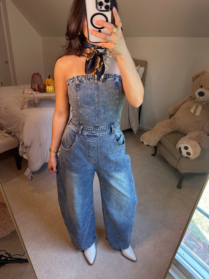 Downtown Denim Barrel Jumpsuit