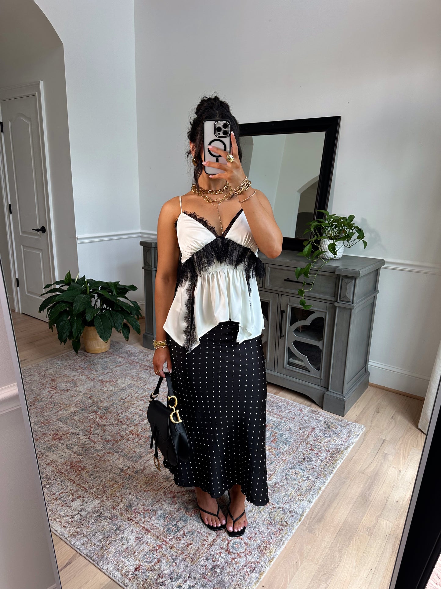 Soft Edge Satin Lace Top