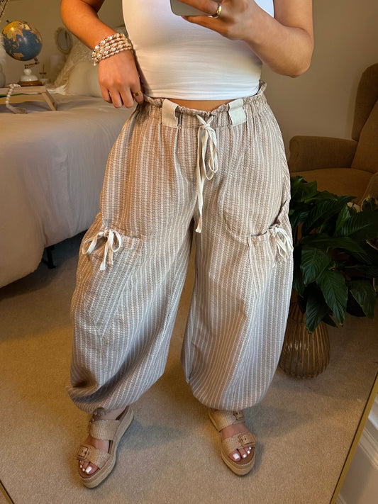 Coco Striped Baggy Joggers