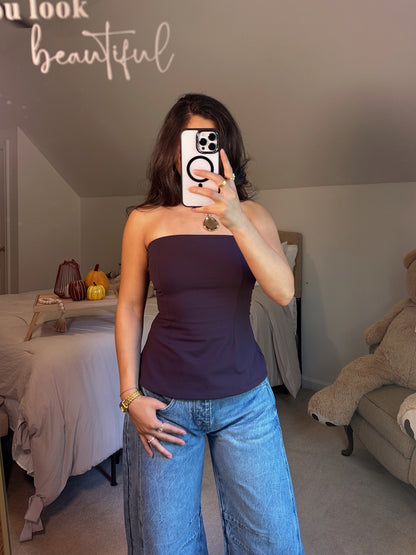 Luxe Plum Tube Top