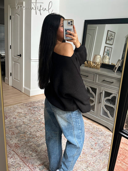 Black Slouchy Sweater