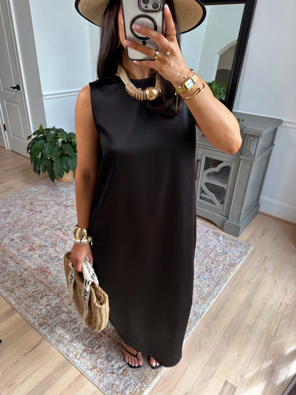 Midnight in Monaco Silk Dress