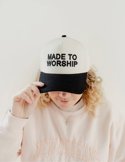 ‘MADE TO WORSHIP’ Embroidered Trucker Hat